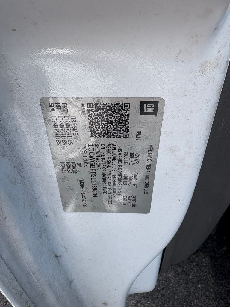 2020 Chevrolet Express 2500 Work Van Cargo