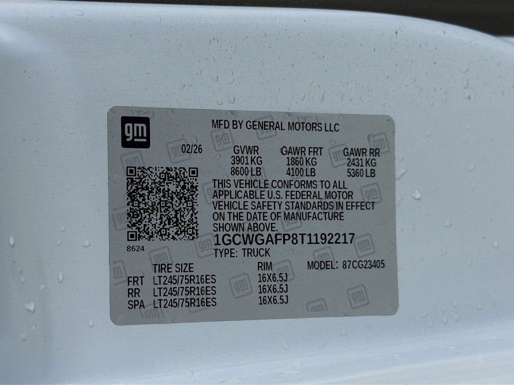 2026 Chevrolet Express Cargo 1WT