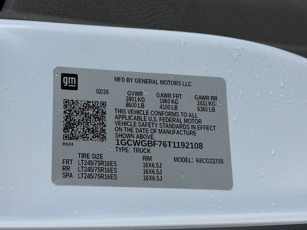 2026 Chevrolet Express Cargo 1WT