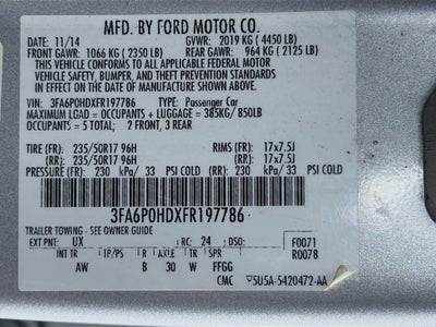 2015 Ford Fusion SE