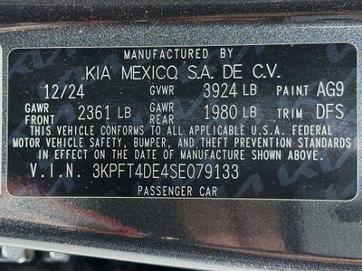 2025 Kia K4 LXS