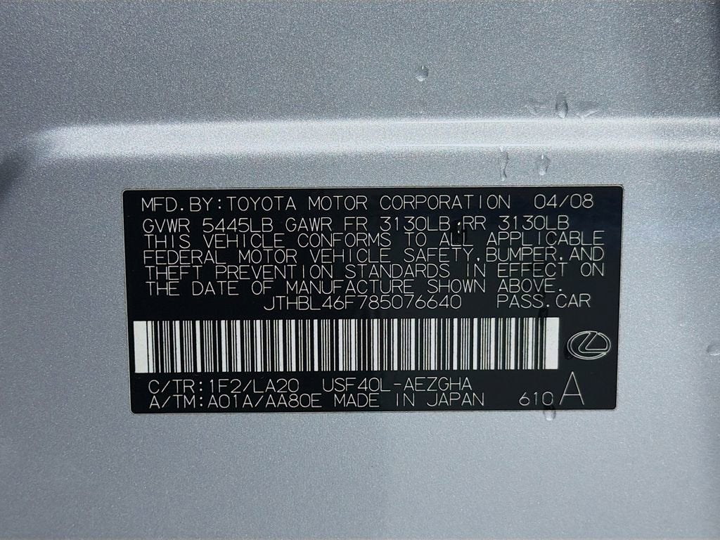 2008 Lexus LS 460 4dr Sdn